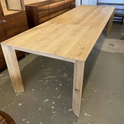 Esstisch SR 1 Light Knorrige Eiche Puro Geölt Äste Mit Zinn Ausgegossen Inklusive Auszug