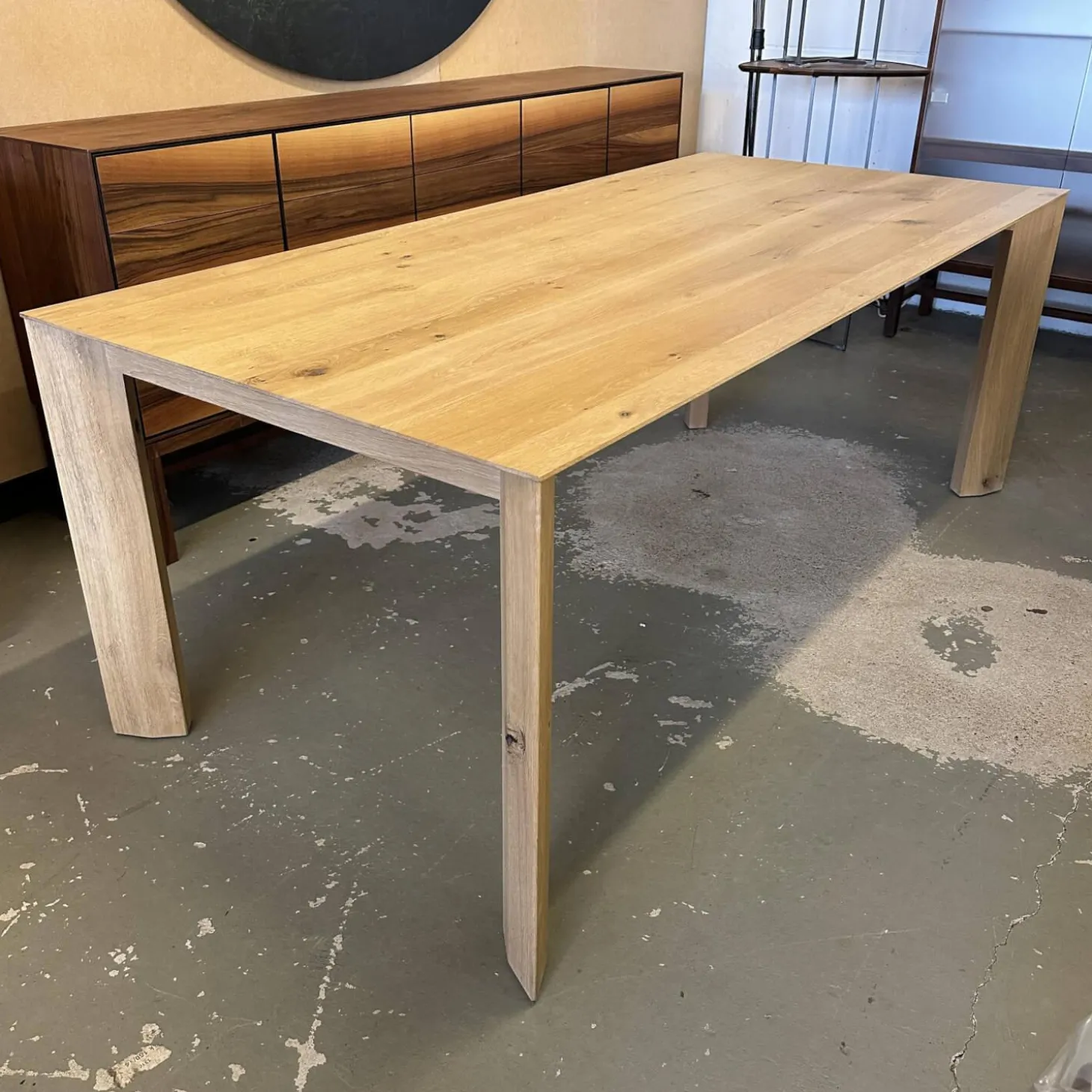 Esstisch SR 1 Light Knorrige Eiche Puro Geölt Äste Mit Zinn Ausgegossen Inklusive Auszug