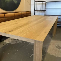 Esstisch SR 1 Light Knorrige Eiche Puro Geölt Äste Mit Zinn Ausgegossen Inklusive Auszug