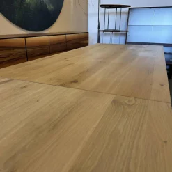 Esstisch SR 1 Light Knorrige Eiche Puro Geölt Äste Mit Zinn Ausgegossen Inklusive Auszug