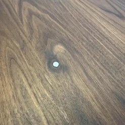 Esstisch SR1 Astiger Nussbaum Natur Geölt Äste Mit Zinn Ausgegossen Inklusive Querauszug