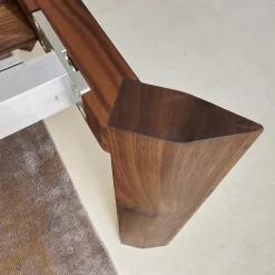 Esstisch SR1 Light Massiv Astnussbaum Geölt Ausziehbar Astlöcher Mit Harz