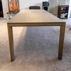 Esstisch Surf Eiche Massiv Schiefergrau Lackiert