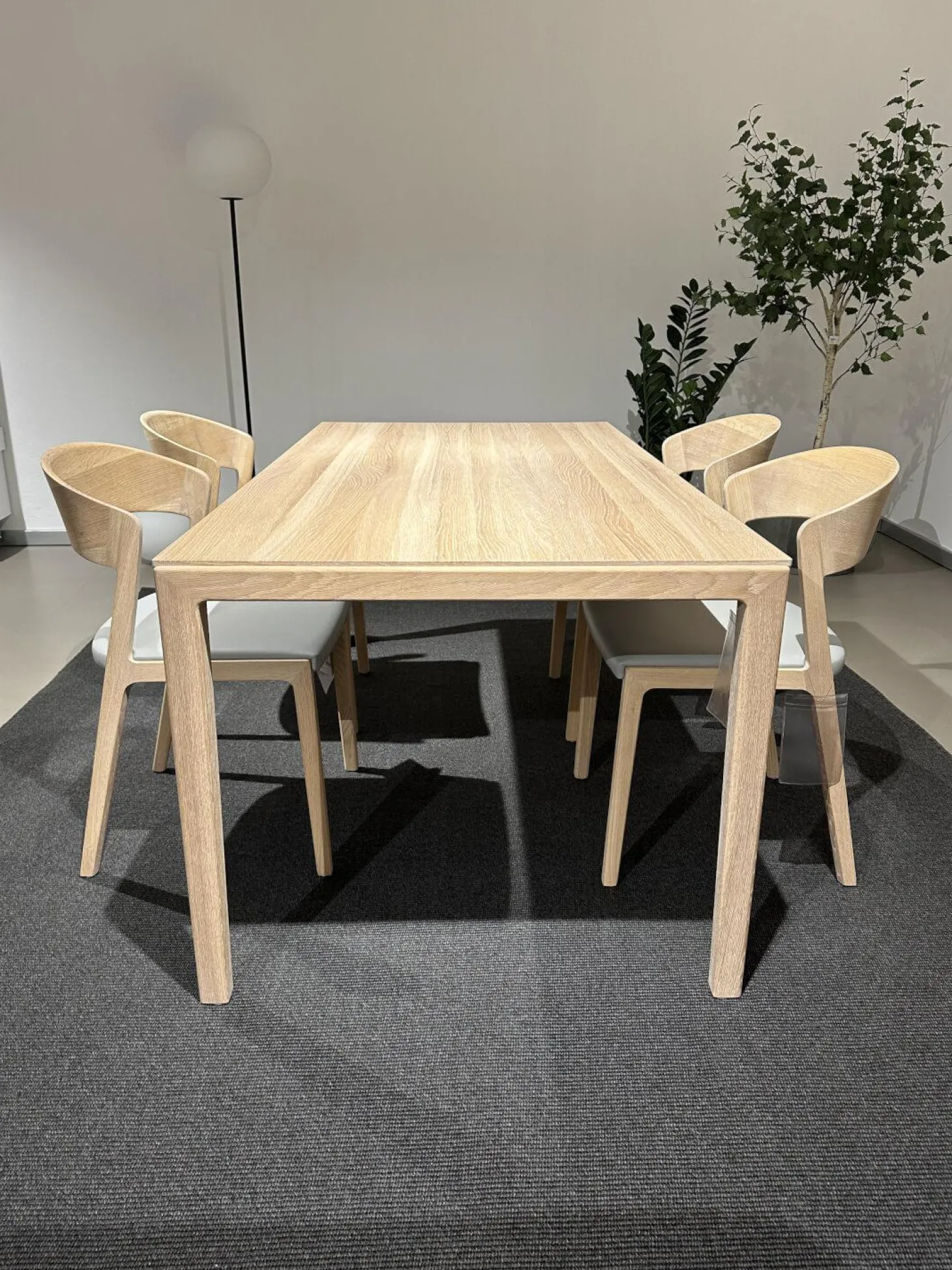 Esstisch Tak Eiche Naturöl Weiß Holzfuß Mit 100cm Auszug