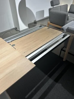 Esstisch Tak Eiche Naturöl Weiß Holzfuß Mit 100cm Auszug