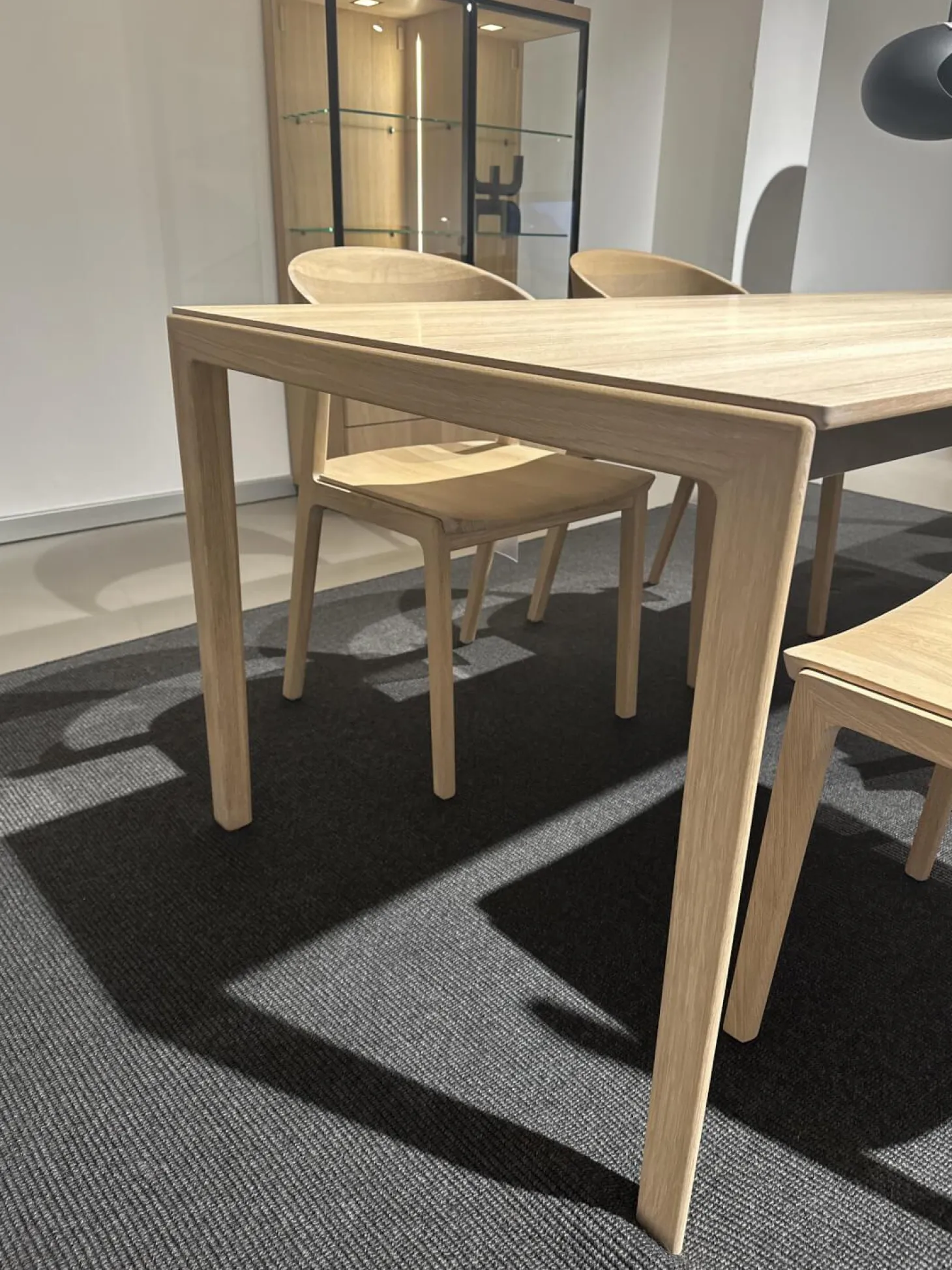 Esstisch Tak Eiche Naturöl Weiß Holzfuß Mit 100cm Auszug