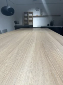 Esstisch Tak Eiche Naturöl Weiß Holzfuß Mit 100cm Auszug