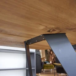 Esstisch Talio 2020 Knorrige Eiche Rustiko Natur Geölt Mittelfuge Äste mit Harz Ausgegossen