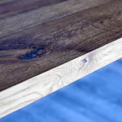 Esstisch Talio 2020 Knorrige Eiche Rustiko Natur Geölt Mittelfuge Äste mit Harz Ausgegossen