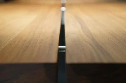 Esstisch Tix Schwarznuss Natur Geölt Gestell Rohstahl Geölt