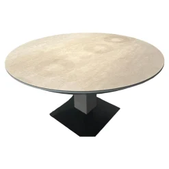 Esstisch Todo 6116 Platte Keramik Matt Rock Grigio Grau SĂ€ule Lack Matt Bodenplatte Metall Schwarz Tiefmatt Ausziehbar