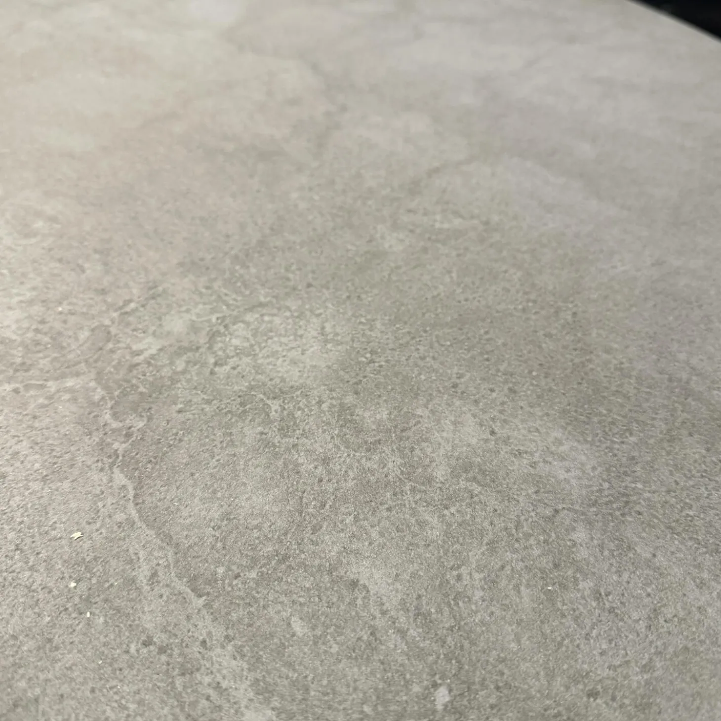 Esstisch Todo 6116 Platte Keramik Matt Rock Grigio Grau Säule Lack Matt Bodenplatte Metall Schwarz Tiefmatt Ausziehbar