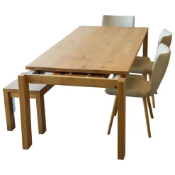 Esstisch Varus Knorrige Eiche Mit Harz Ausgegossen Gestell Stollenfüße Passend Ausziehbar Ohne Stühle Und Bank