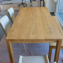 Esstisch Varus Knorrige Eiche Mit Harz Ausgegossen Gestell Stollenfüße Passend Ausziehbar Ohne Stühle Und Bank