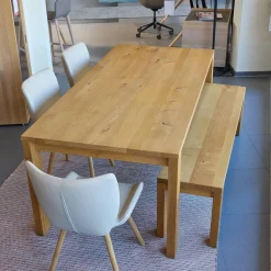 Esstisch Varus Knorrige Eiche Mit Harz Ausgegossen Gestell Stollenfüße Passend Ausziehbar Ohne Stühle Und Bank