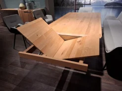 Esstisch Vgalvino Wildeiche Rustico Schwarz Geölt mit 2 Tischverlängerungen