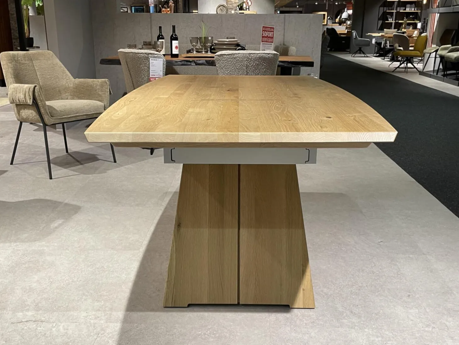 Esstisch V-Rock Living Alteiche Rustico Gebürstet mit Verlängerung