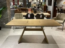 Esstisch V-Rock Living Alteiche Rustico Gebürstet mit Verlängerung