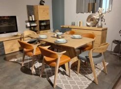 Esstisch V-Rock Massivholz Alteiche Rustiko Mit Auszug