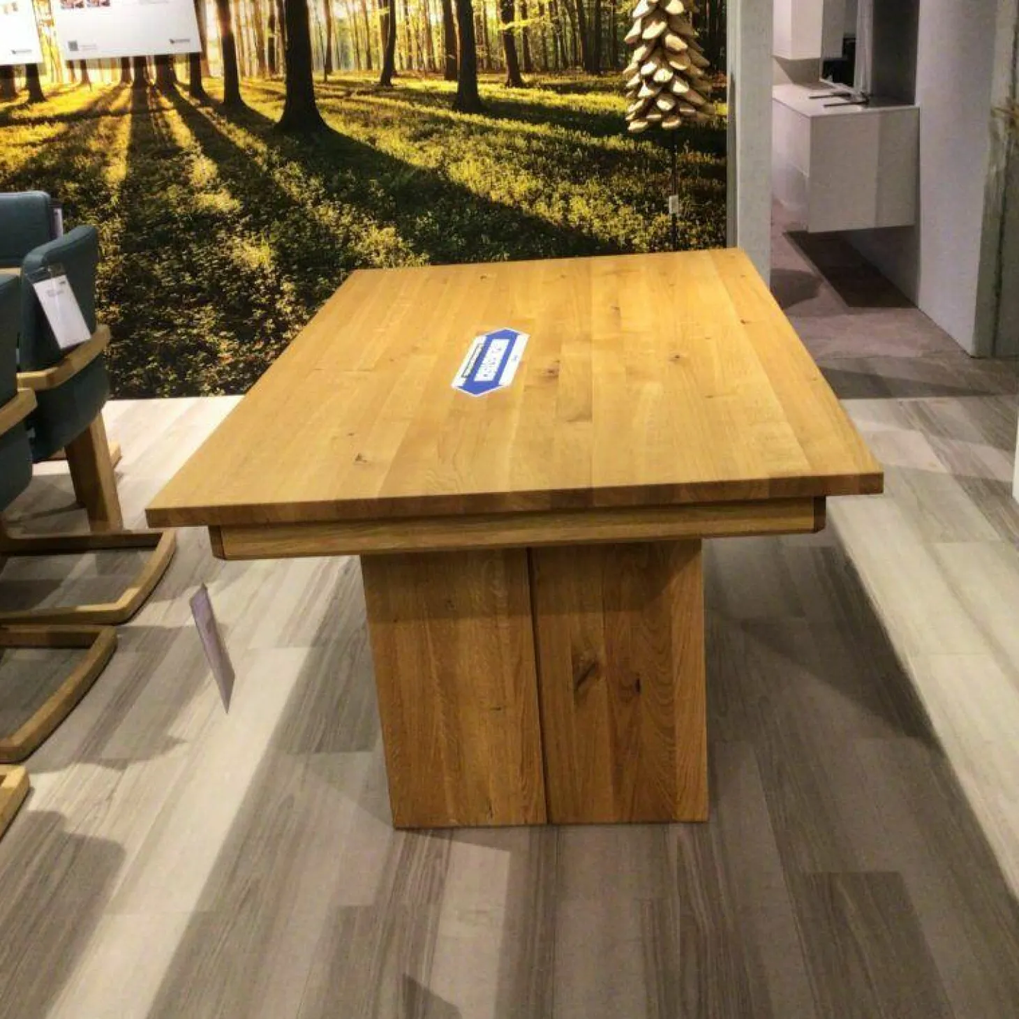 Esstisch Waldsee Wangenesstisch Asteiche Natur Gestellauszug Einhandtechnik