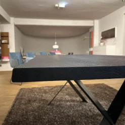 Esstisch WK854-14 Wildeiche Massiv Gebürstet Geköhlt Geölt