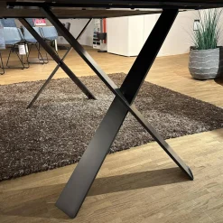 Esstisch WK854-14 Wildeiche Massiv Gebürstet Geköhlt Geölt