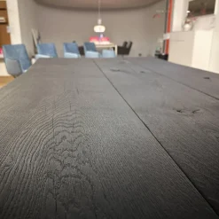 Esstisch WK854-14 Wildeiche Massiv Gebürstet Geköhlt Geölt