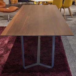 Esstisch Yoho Räuchereiche Lackiert Natur N101 Gestell RAL 7016 Anthrazitgrau