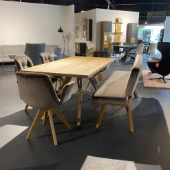 Esstischgruppe 4-er Stuhlgruppe Ennaj 2 Armlehner 2 Stühle 1 Bank