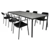 Esstischgruppe Large 972 Keramik Gestell Pulverbeschichteter Stahl Mit 6 Stühlen