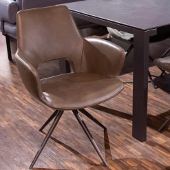 Esstischgruppe MR Navarra Platte Dekton Laos Industrial Metallgestell Mit 6 Stühlen