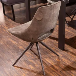 Esstischgruppe MR Navarra Platte Dekton Laos Industrial Metallgestell Mit 6 Stühlen