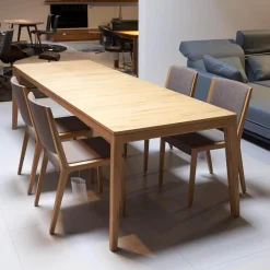 Esstischgruppe Mylon Mit 4 Stühlen Kernbuche Mit Einlegeplatte