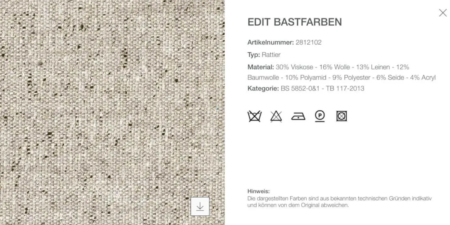 Esszimmerstuhl Flair O Stoff Rattier Edit Bastfarben Beige Innenrahmen Stahlrohre