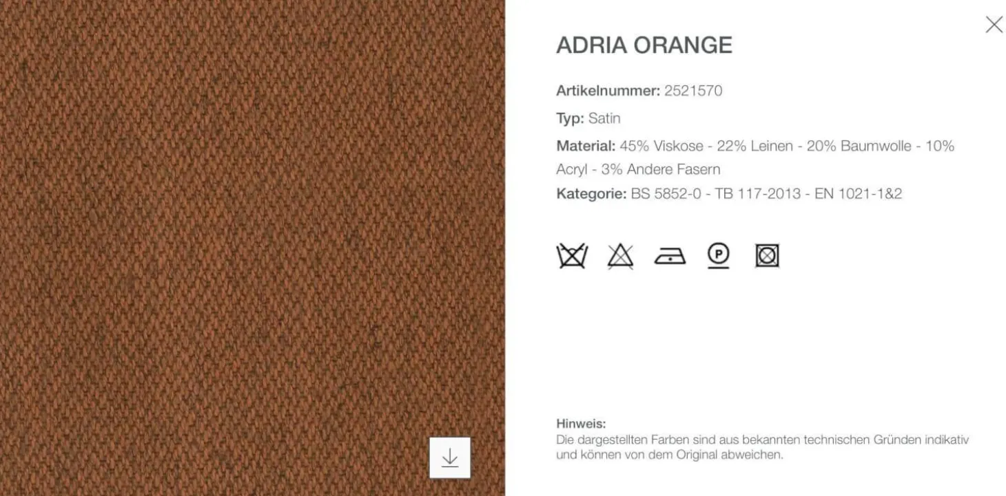 Esszimmerstuhl Flair O Stoff Satin Adria Orange Innenrahmen Stahlrohre Und Fließgepresstes Aluminium