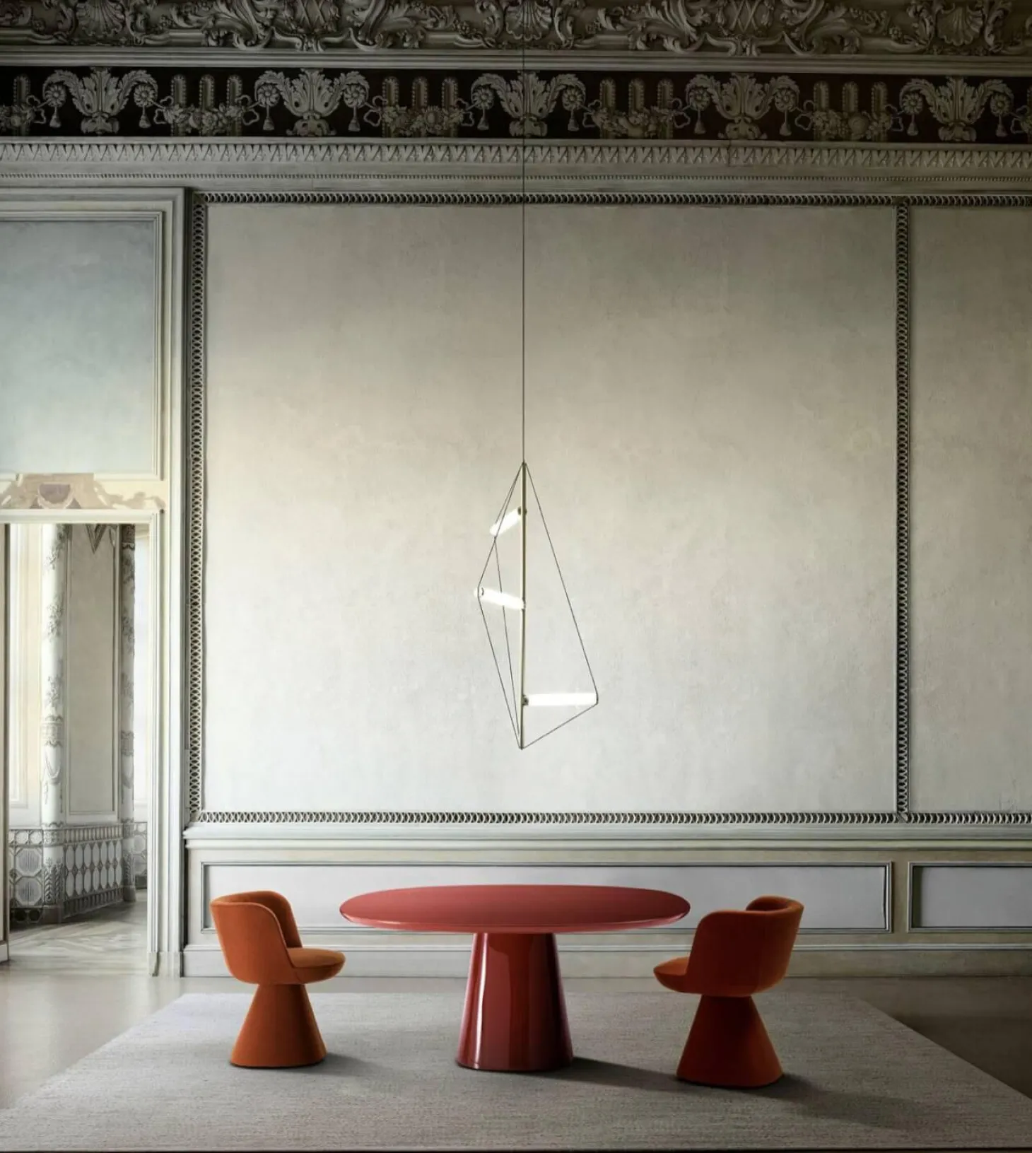 Esszimmerstuhl Flair O Stoff Satin Adria Orange Innenrahmen Stahlrohre Und Fließgepresstes Aluminium