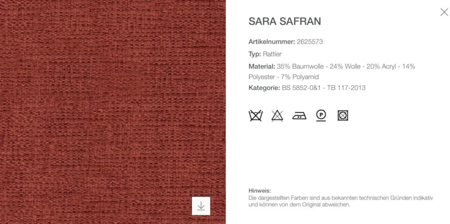 Esszimmerstuhl Flair O Stoff Rattier Sara Safran Rot Innenrahmen Stahlrohr