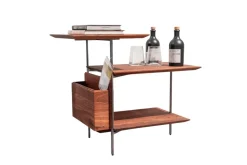 Etagere Beistelltisch 39043-0 Nussbaum Astig Massiv Natur