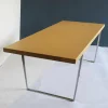 Extendable Dining Table Tischplatte Furnier Eiche Natur Gestell Aluminium Mit Auszug