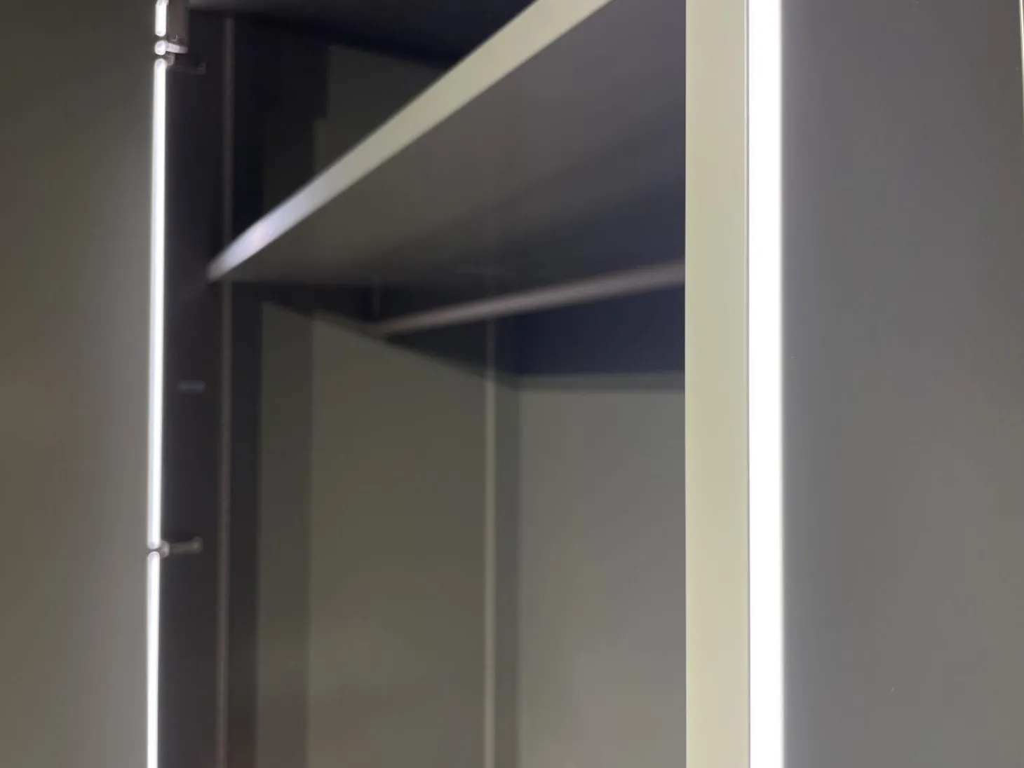 Falltürenkleiderschrank Collect Plus Lack M37 Manor Grün Braun Ledergriff Schwarz Inklusive Innenbeleuchtung