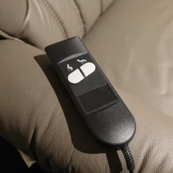 Fernsehsessel Kassel Bezug Leder 71 Torro Vulkan Braun Füße Rollen Kunststoff Schwarz