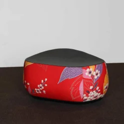 Fjord Hocker Bezug 10795 Cat. T Rot Gelb Violet Blau 0503 Leder Nero 0064 Cat. T