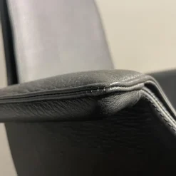 FK Schalensessel Safari Leder Gestell Schwarz Pulver Beschichtet Drehbar 360°