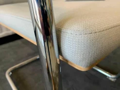 Freischwinger Stoff Cava 3 124 Achatgrau Gestell Chrom