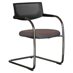 Freischwinger Visavis 2 Bezug Stoff Torso Citterio 76 Antra Gestell Glanzverchromt