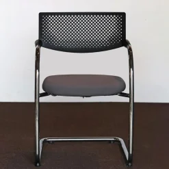 Freischwinger Visavis 2 Bezug Stoff Torso Citterio 76 Antra Gestell Glanzverchromt