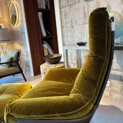 Funktionssessel Daron Stoff B Emilia 232 Grün Schale Leder Java Braun Sternfuß Bronze Schwarz Matt Mit Hocker