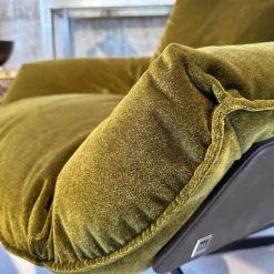 Funktionssessel Daron Stoff B Emilia 232 Grün Schale Leder Java Braun Sternfuß Bronze Schwarz Matt Mit Hocker