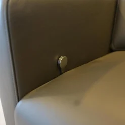 Funktionssessel Invita Bezug Leder Normandie Graphit Kreuzfuß Metall Chrom Glänzend