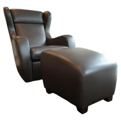 Funktionssessel Mama Mia Mit Hocker Leder Soft Grip 228 Dunkelbraun